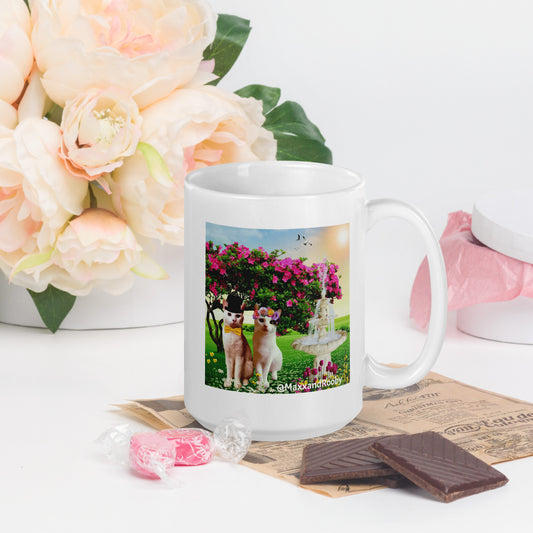 Find Me in the Flowers white glossy mug